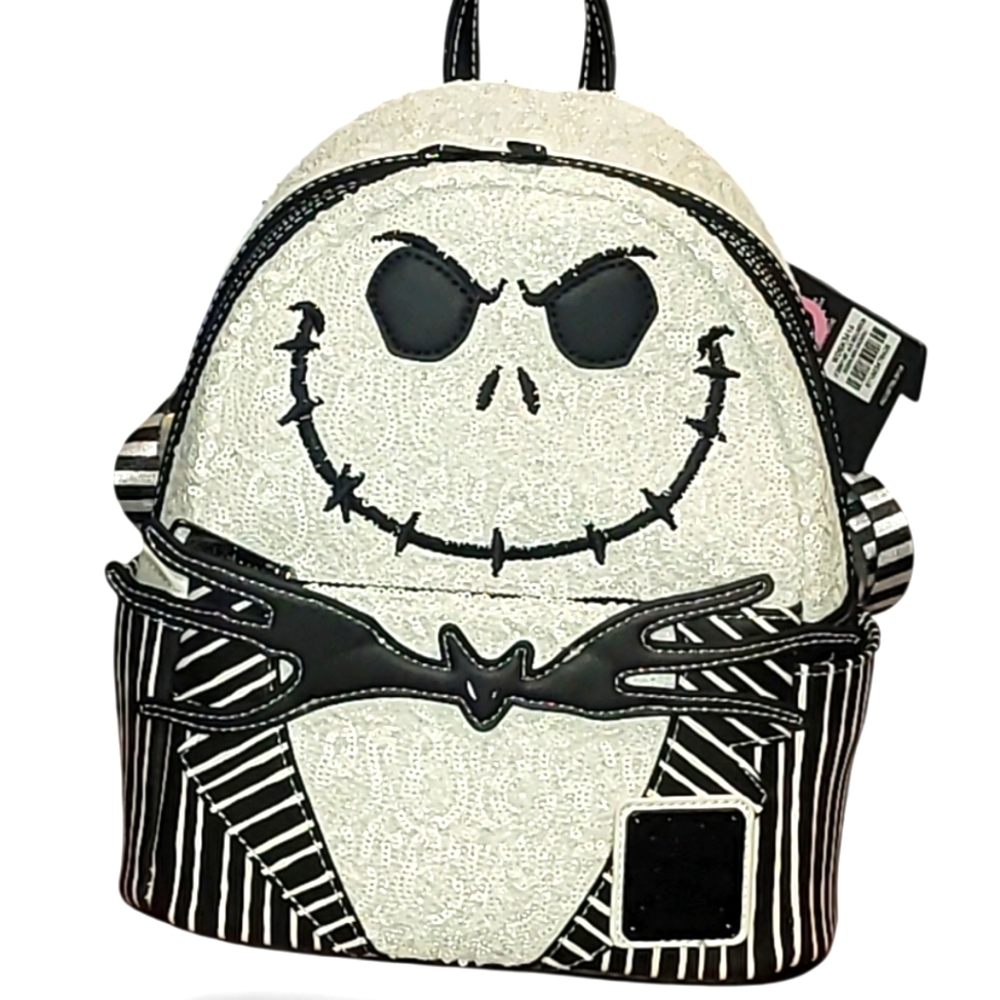 Loungefly Black and White Nightmare Before Christmas Backpack
